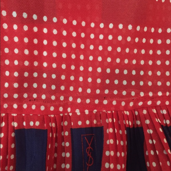 SOLD 💯 Vintage YSL Saint Laurent Summer Dress M - Picture 9 of 11